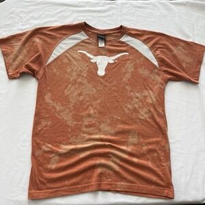 Vintage Texas Longhorns Graphic T Shirt Mens Medium Football Tie-dye